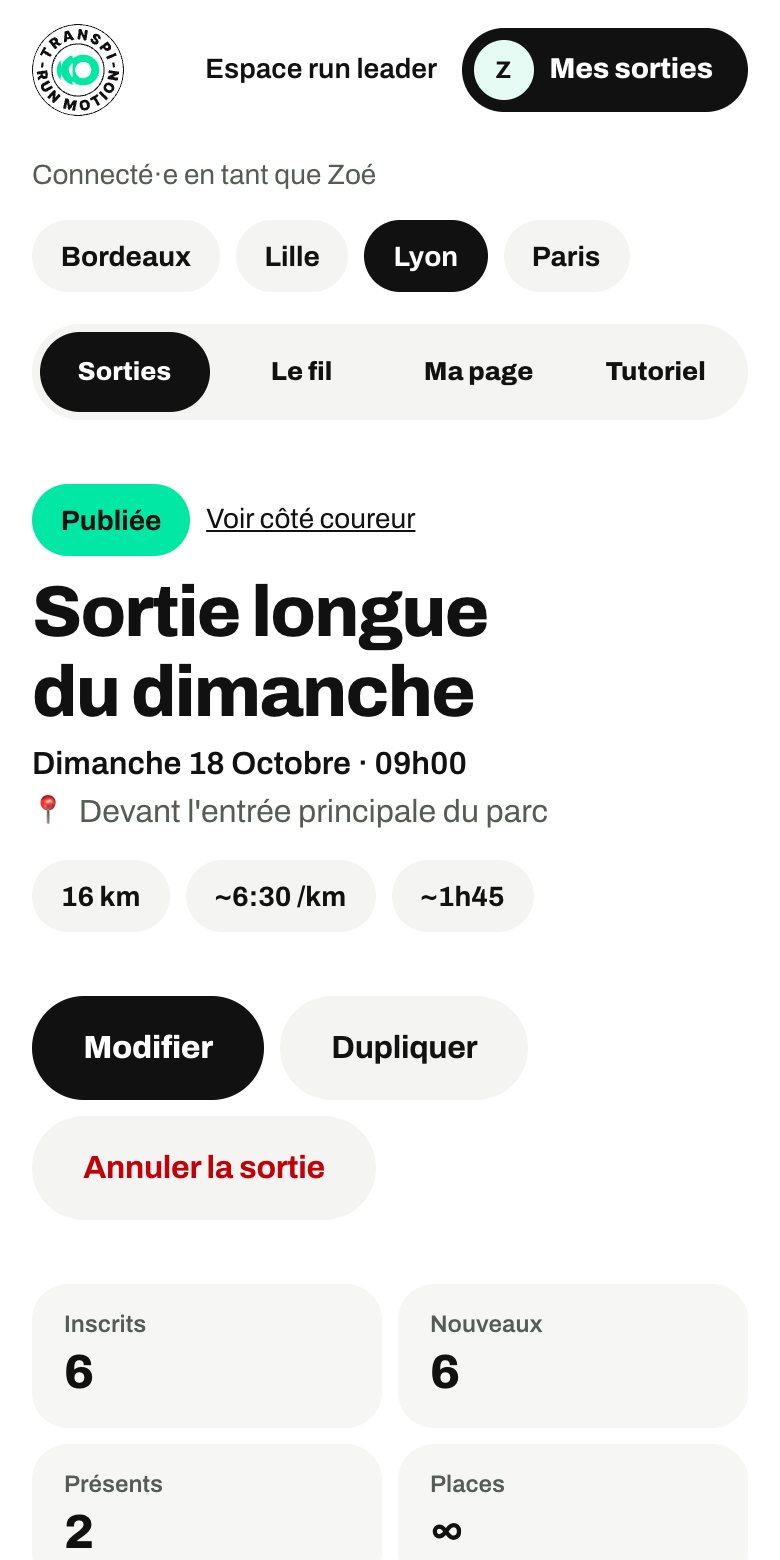 5. Modifier ou annuler une sortie
