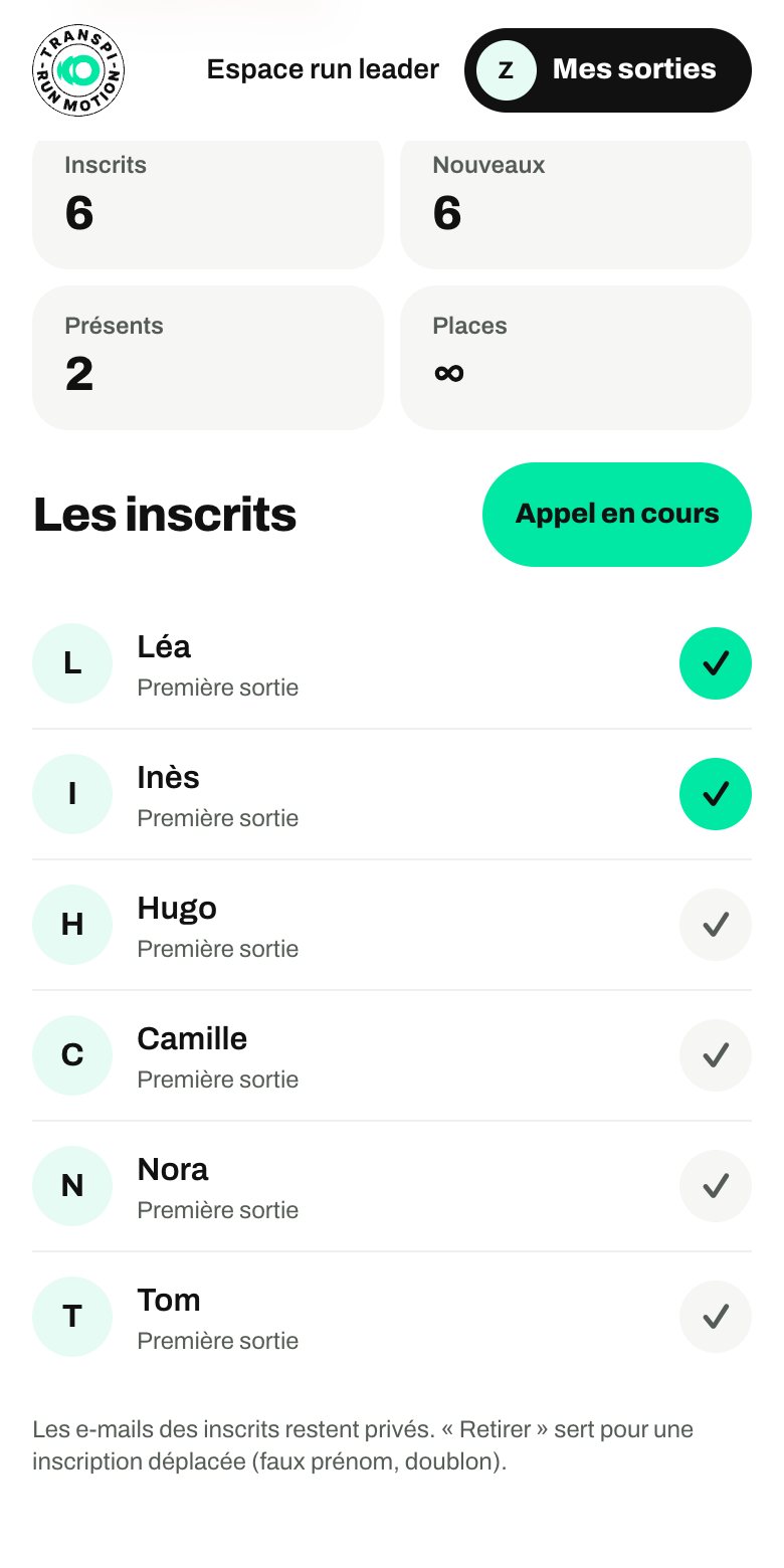 4. Suivre tes inscrits et faire l'appel